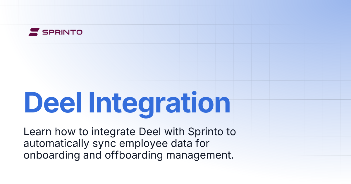 Deel Integration | Sprinto Docs