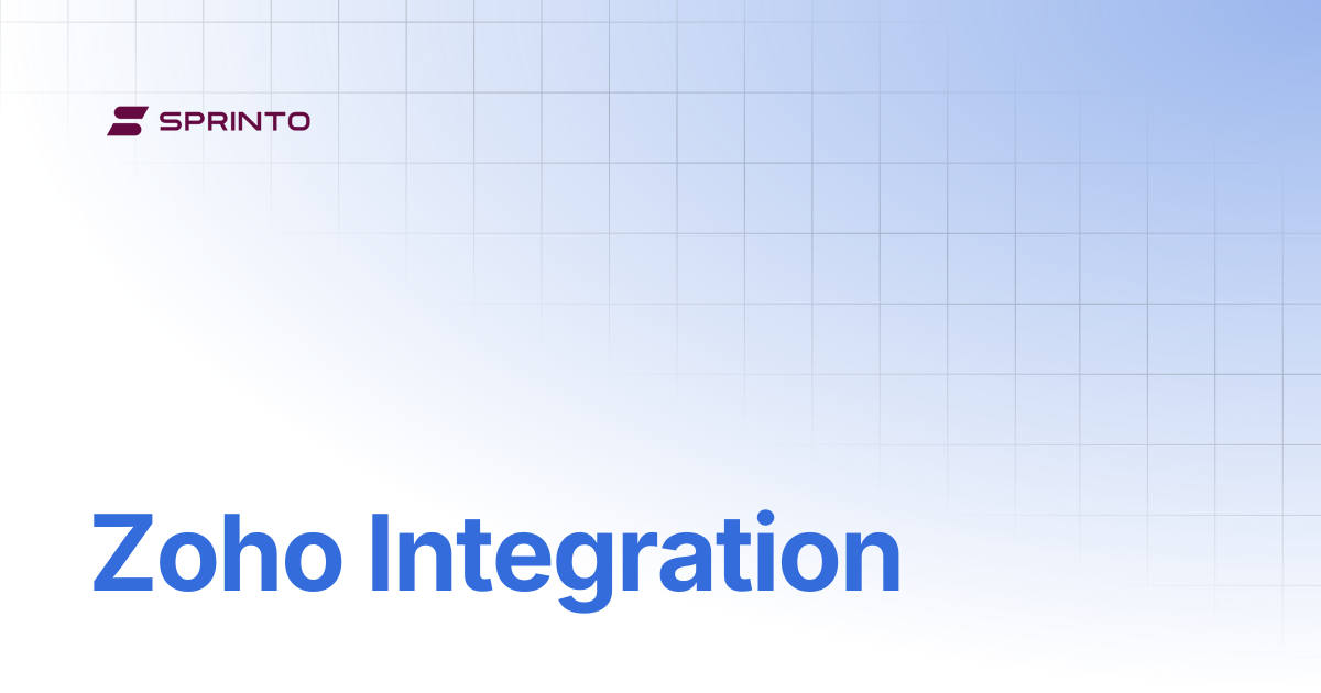 Zoho Integration | Sprinto Docs