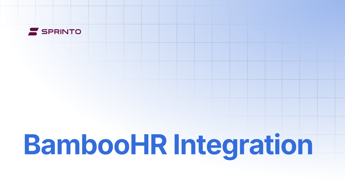 BambooHR Integration | Sprinto Docs
