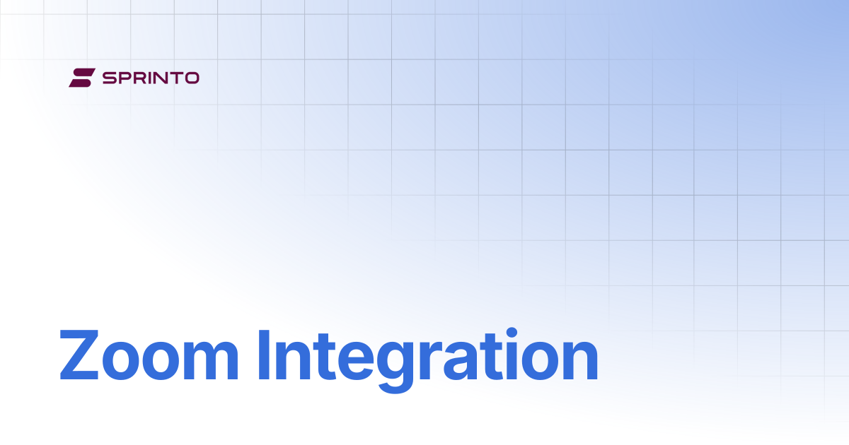 Zoom Integration | Sprinto Docs