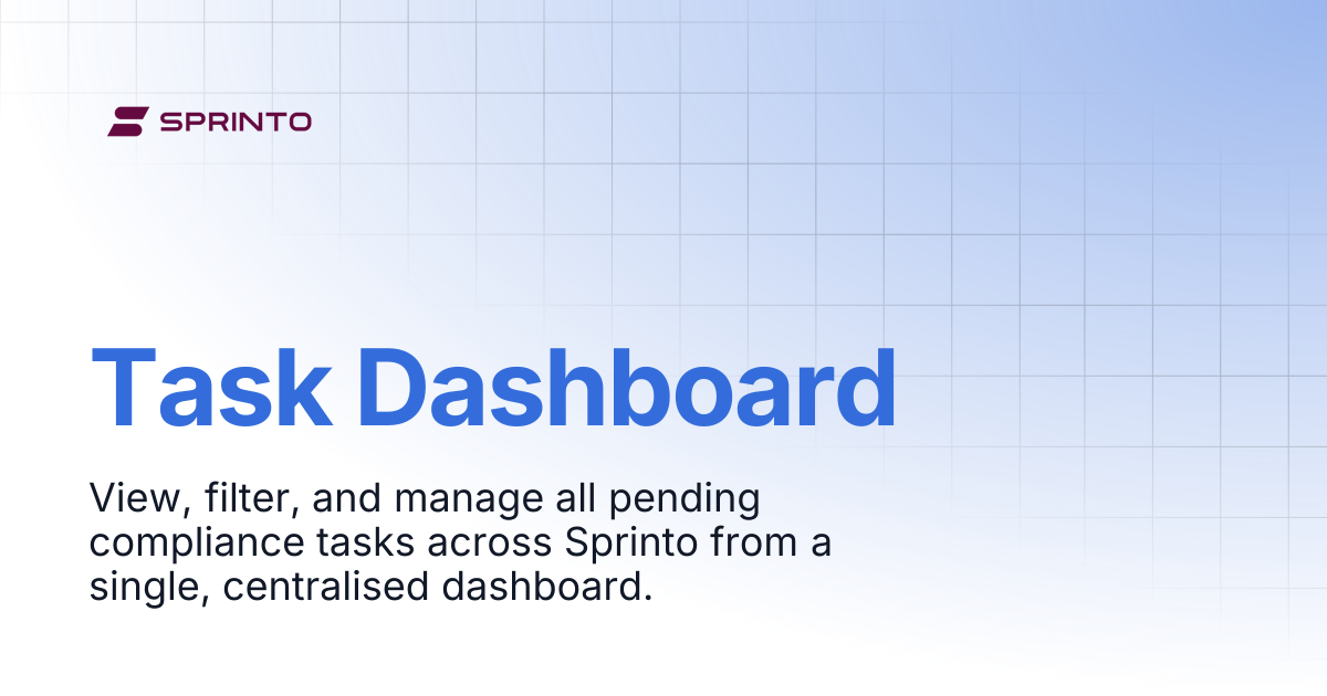 Task Dashboard | Sprinto Docs