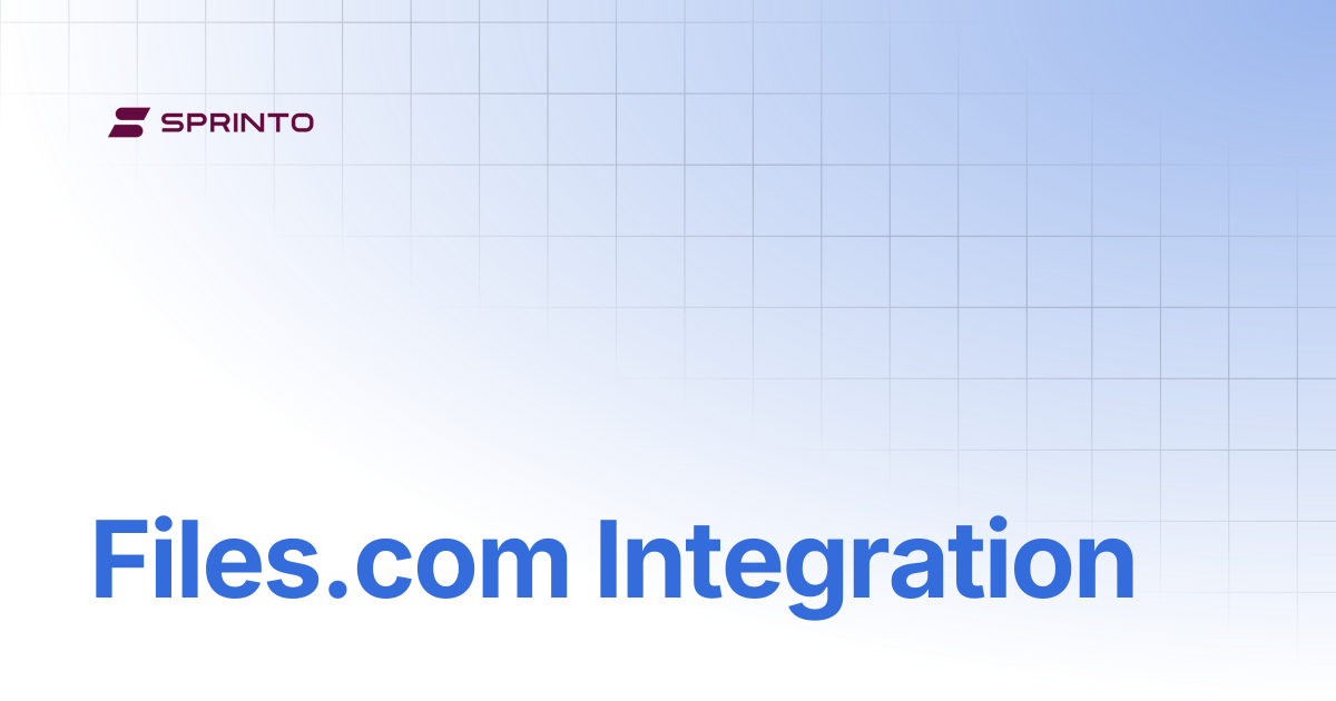 Files.com Integration | Sprinto Docs