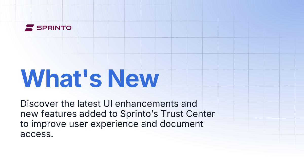 What's New | Sprinto Docs
