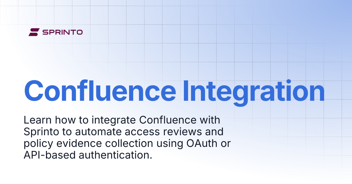 Confluence Integration | Sprinto Docs