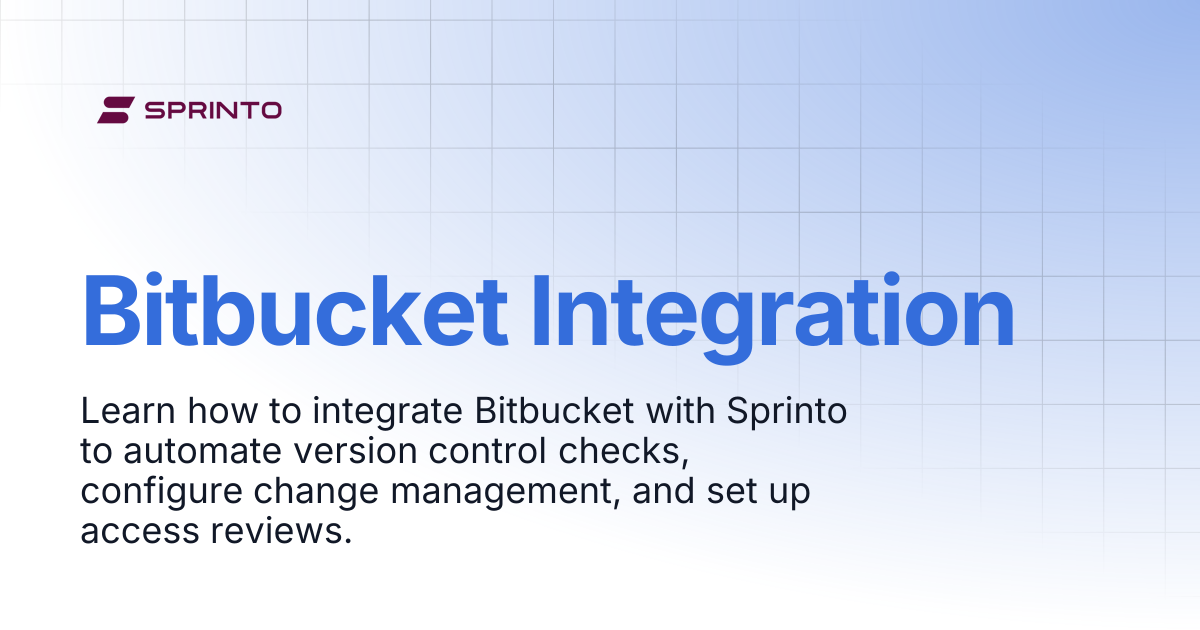 Bitbucket Integration | Sprinto Docs