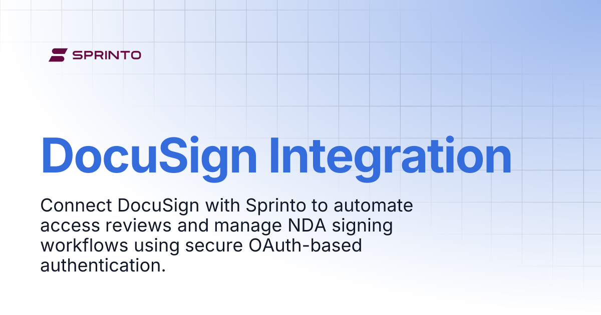 DocuSign Integration | Sprinto Docs