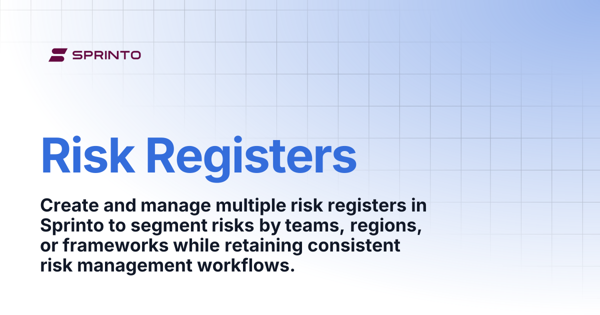 Risk Registers | Sprinto Docs