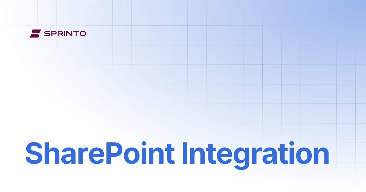 SharePoint Integration | Sprinto Docs